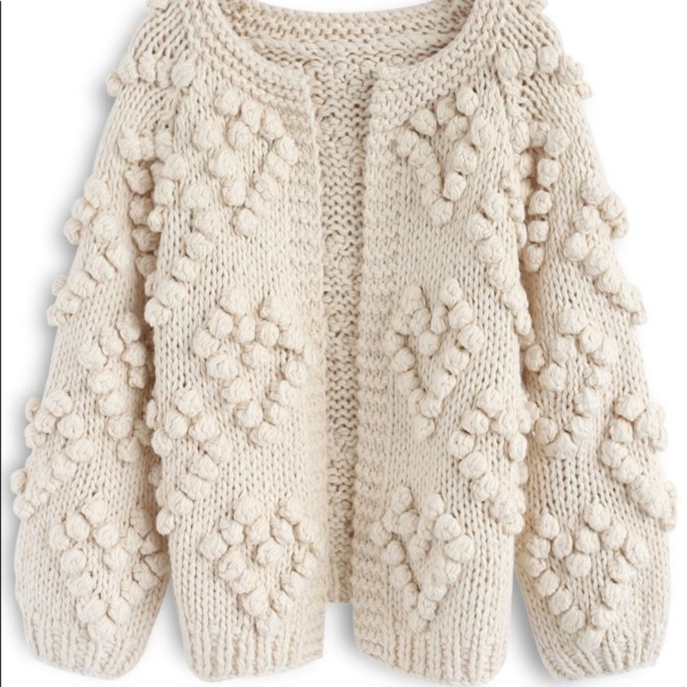 Heart knit Cardigan Sweater